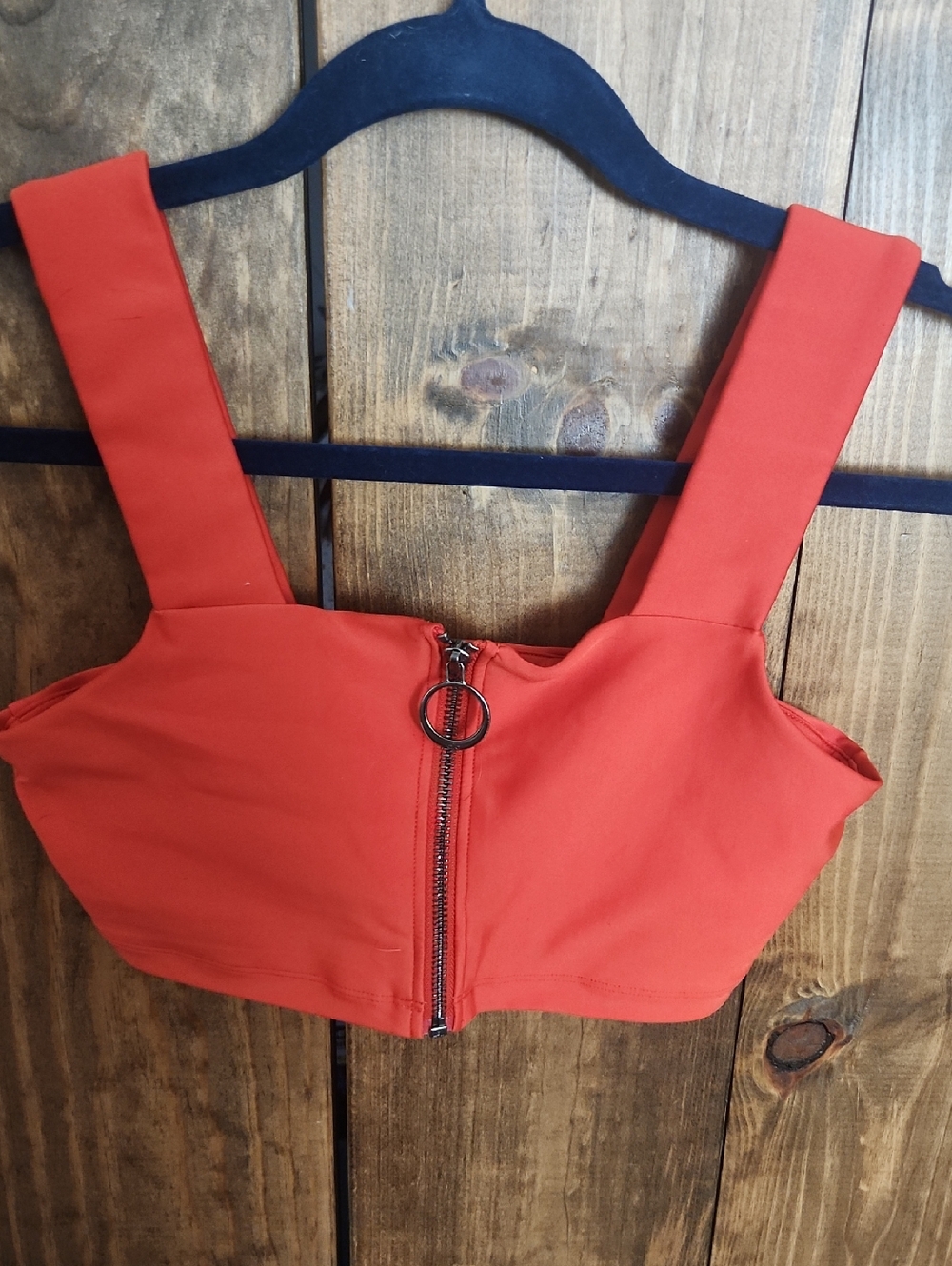 ALO Yoga Red Zip-Front Sports Bra